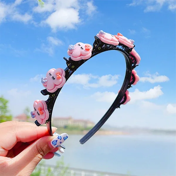 New Girls Sweet Princess Hairstyle Hairpin Children Cute Colors Cartoon Girl Lovely Flower Strawberry Love Bow Star Hair Hoop