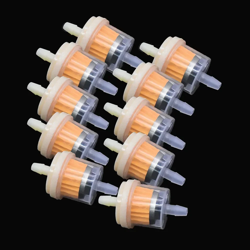 20/10pcs Professional Universal Gasoline Gas Fuel Gasoline Oil Filter for Motorcycle Moped Scooter Dirt Bike ATV