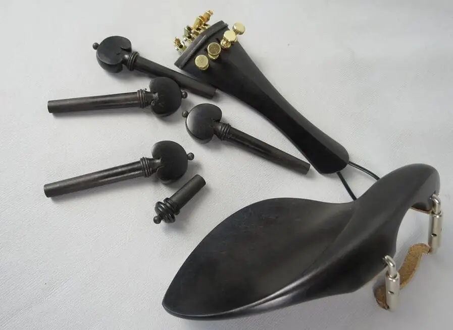 

5 sets of High quality violin ebony fittings 4/4