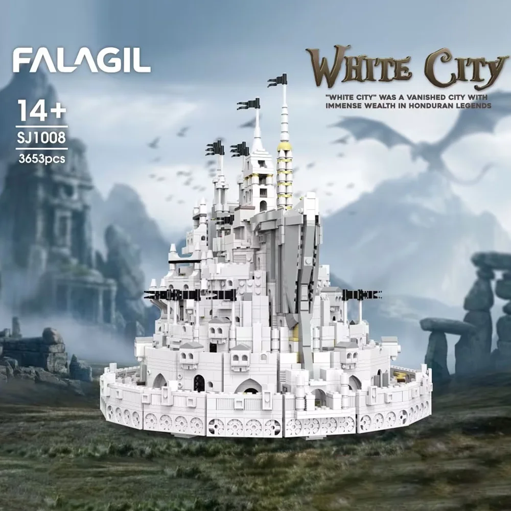 

3653PCS Creative Expert White City Modular Building Blocks Movie Architecture Construction Bricks Set Assembly Toys for Adults