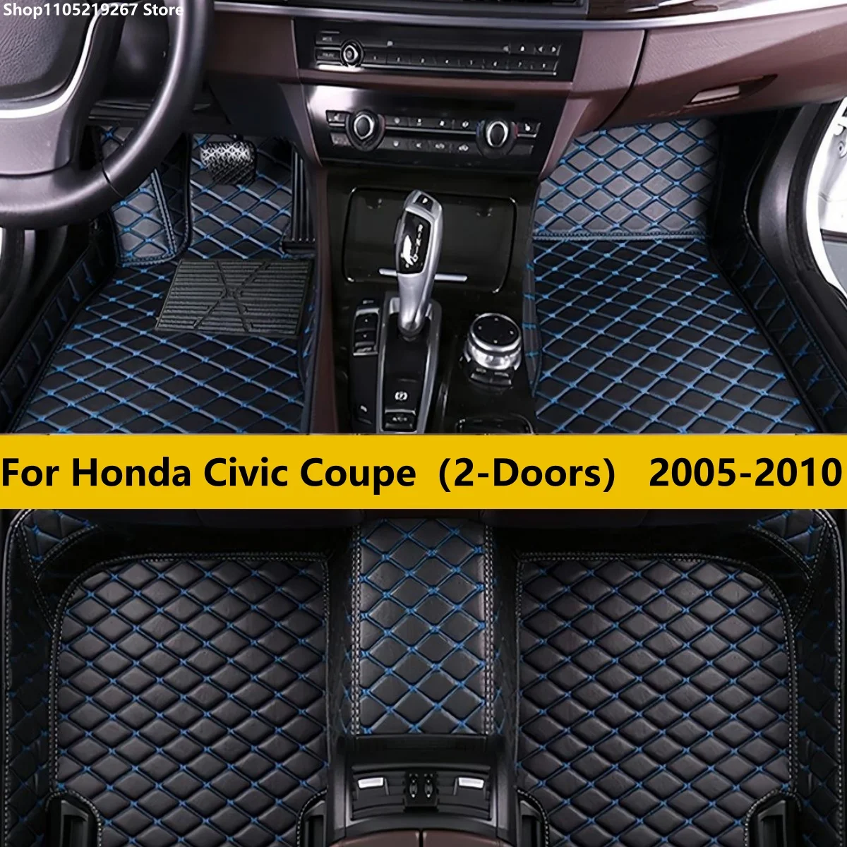 

Car Floor Mats Fit For Honda Civic Coupe（2-Doors）2005 2006 2007 2008 2009 2010 Auto Foot Pads Carpet Leather Matts