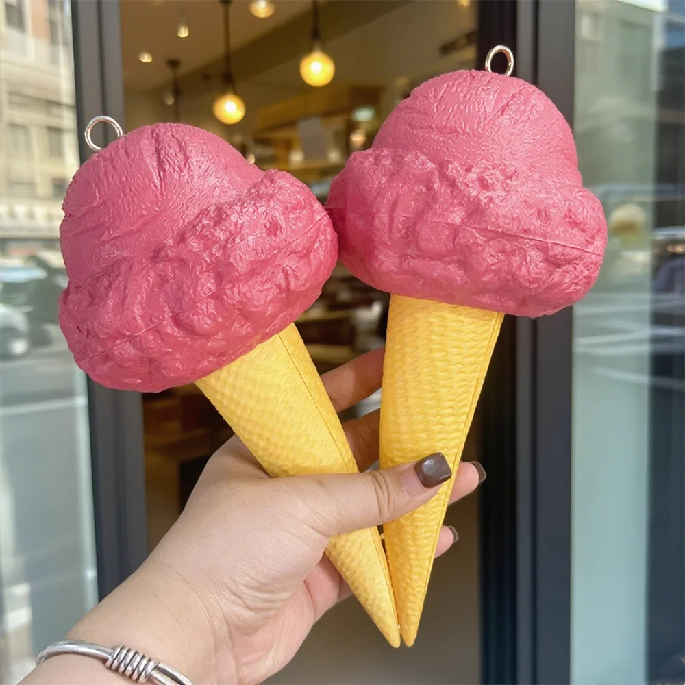 

Cute Plum Colore Ice Cream Model Dreamy Pink Photos Shots Practical Top Hook Design Hanging Decorating Store Pendant Uniqe Scoop