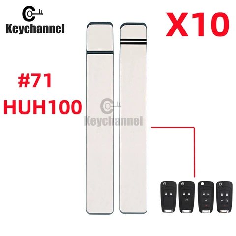 Keychannel 10 шт./лот оригинальный откидной дистанционный ключ № 71 лезвие GM Тип HU100 OP-11 для Opel для Buick для Cruze NO. 71 LISHI HU100