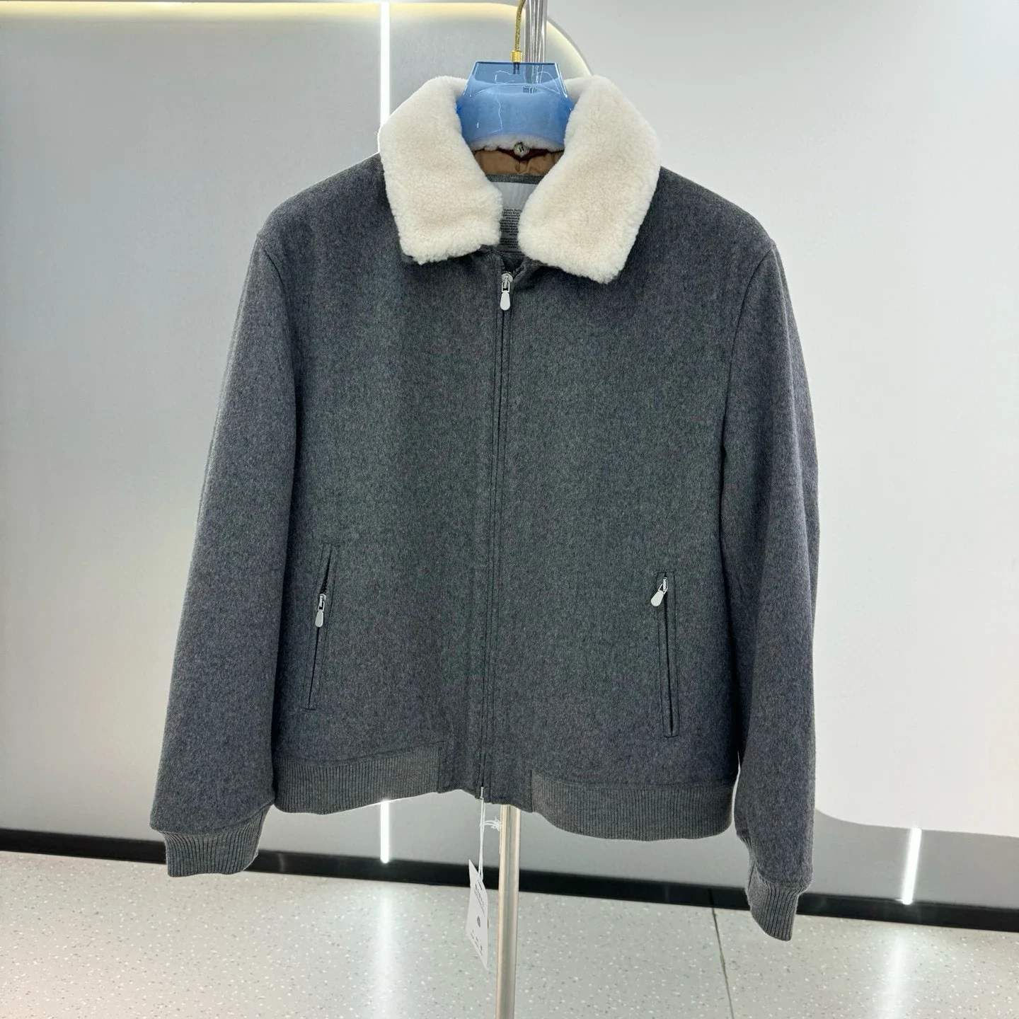 

BC Italian Lapel Solid Color Wool Blend Business Casual Executive Men's Jacket