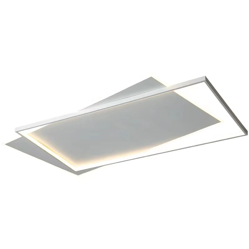 Modern Nordic Design Rectangular LED Ceiling Lamp Home Living Room Bedroom Dining Room Decoration Fixed Installation