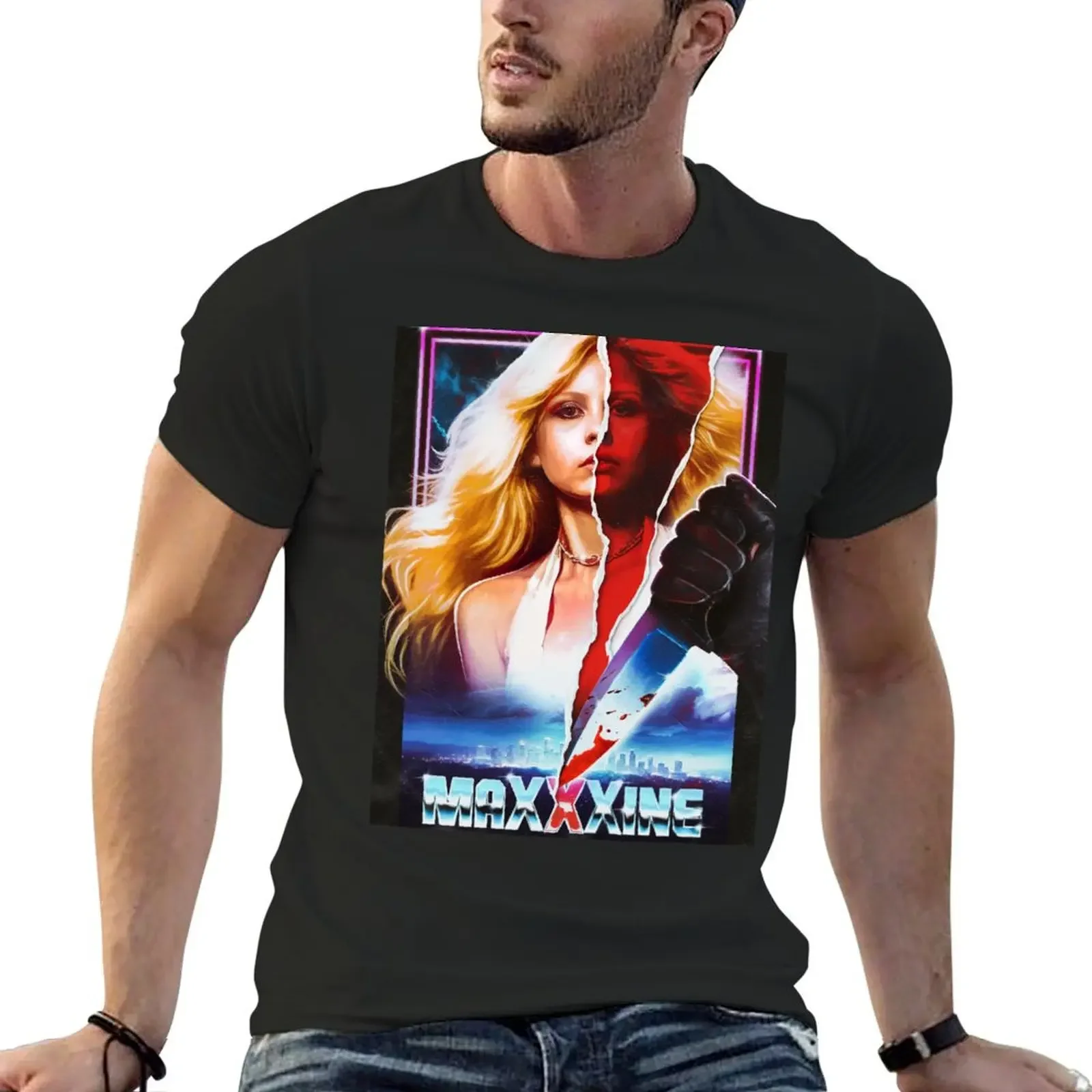 Maxxxine T-Shirt boys whites custom t shirt rapper graphic tees anime clothes mens graphic t-shirts anime