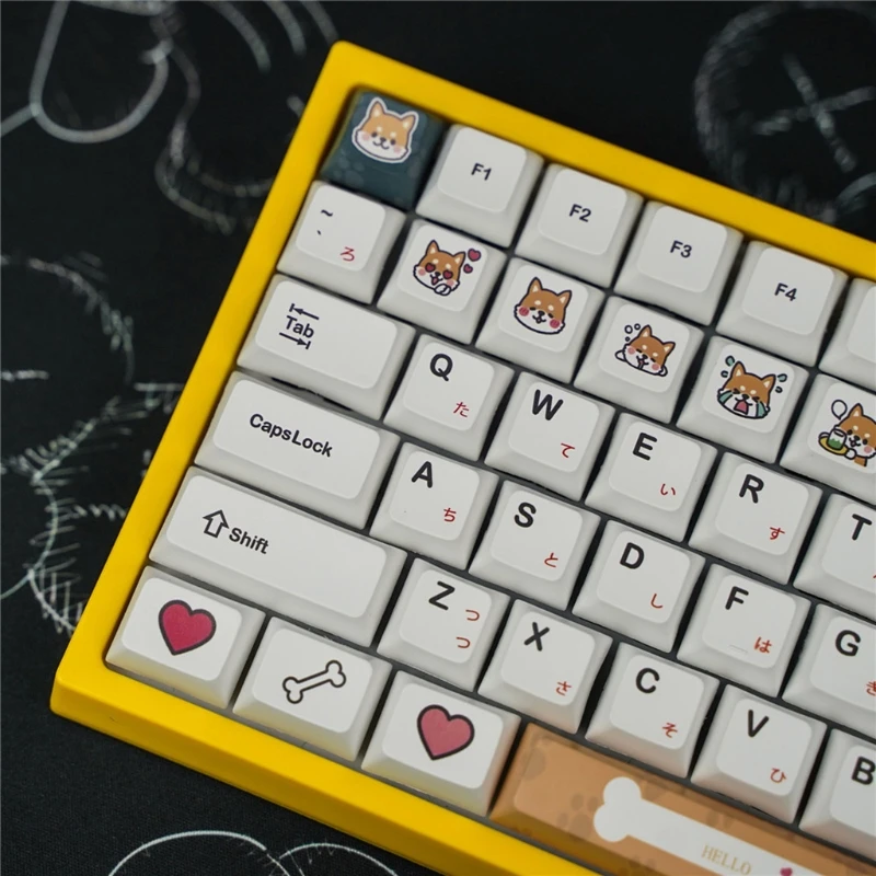 PBT 116 Keys Dog Theme XDA Keycap Full Set Dye Sublimation for Key Caps For Cherry MX Keyboard Keyboards Accessories Whi image 3