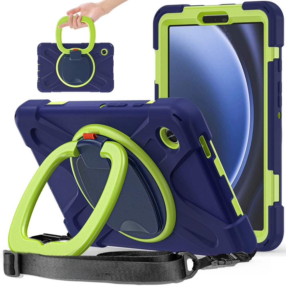 Heavy Duty Case For Samsung Galaxy Tab A9 Plus 11 inch 2023 X210 X215 Tab A9 8.7 X110 Tablet Kickstand Shockproof Rugged Cover