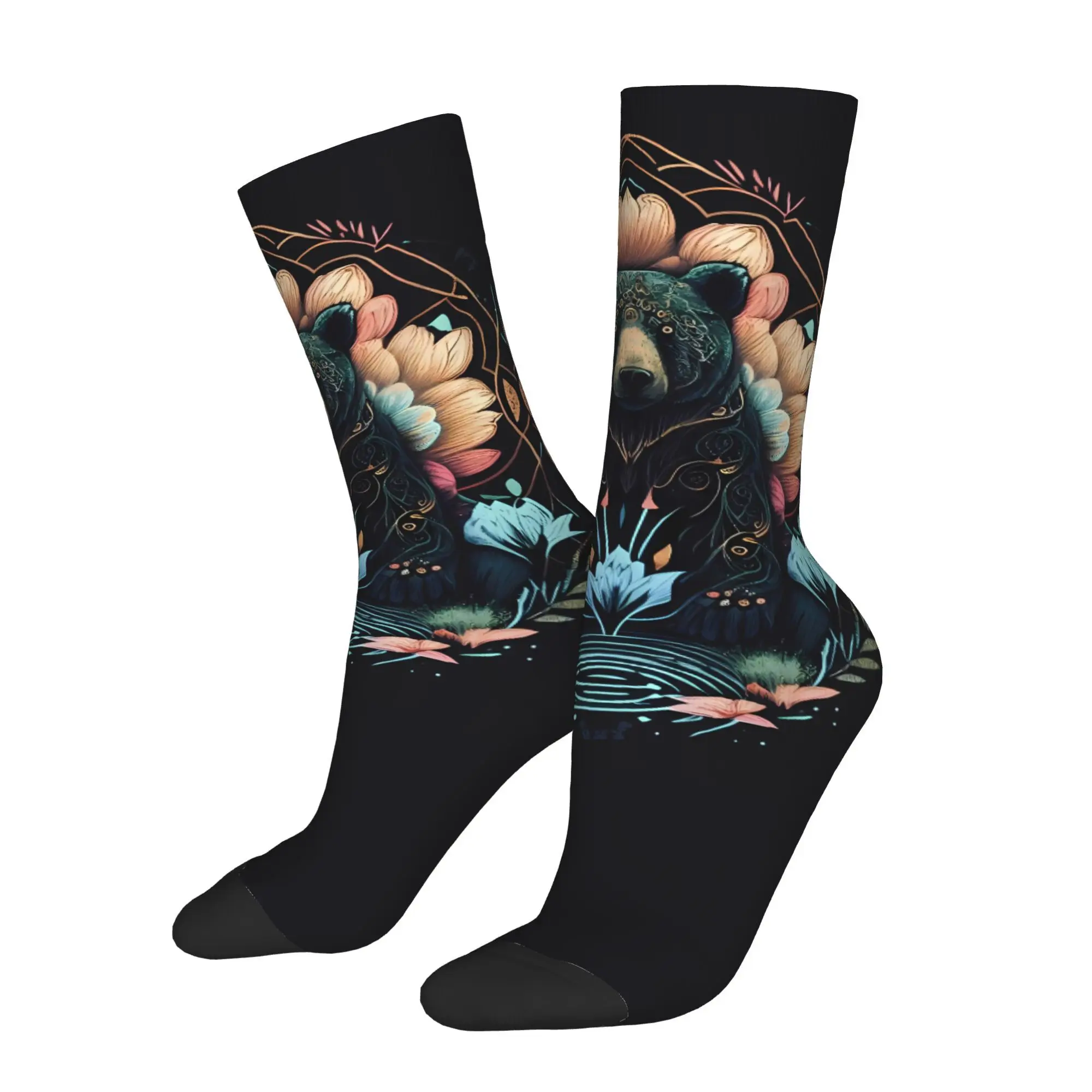 

Black Bear Sock Printed Man Polyester Fashion