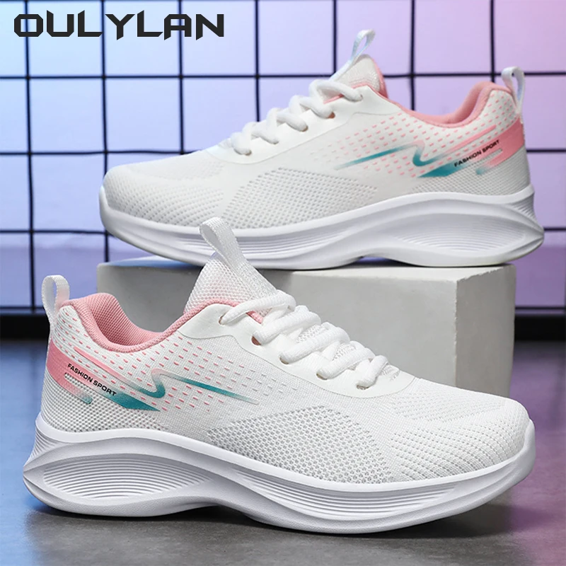 Women Fashion Breathable Elastic Sneakers Trendy Running Shoes for Female Spring Casual Flying Weaving Sports Shoes Dropshipping