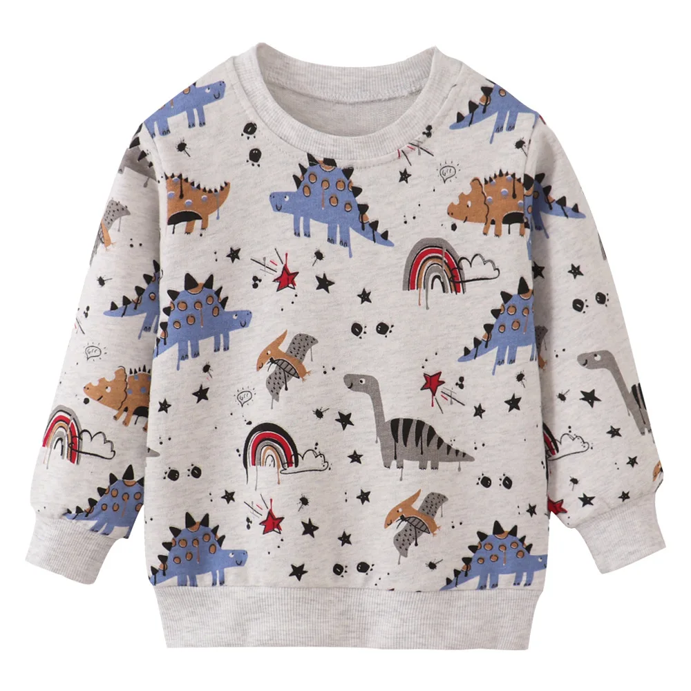 Autumn Boys Sweatshirt Kids Fashion Cartoon Round Neck Top Infant Casual T-shirt 2-7T Spring Europe and America Girls Clothes