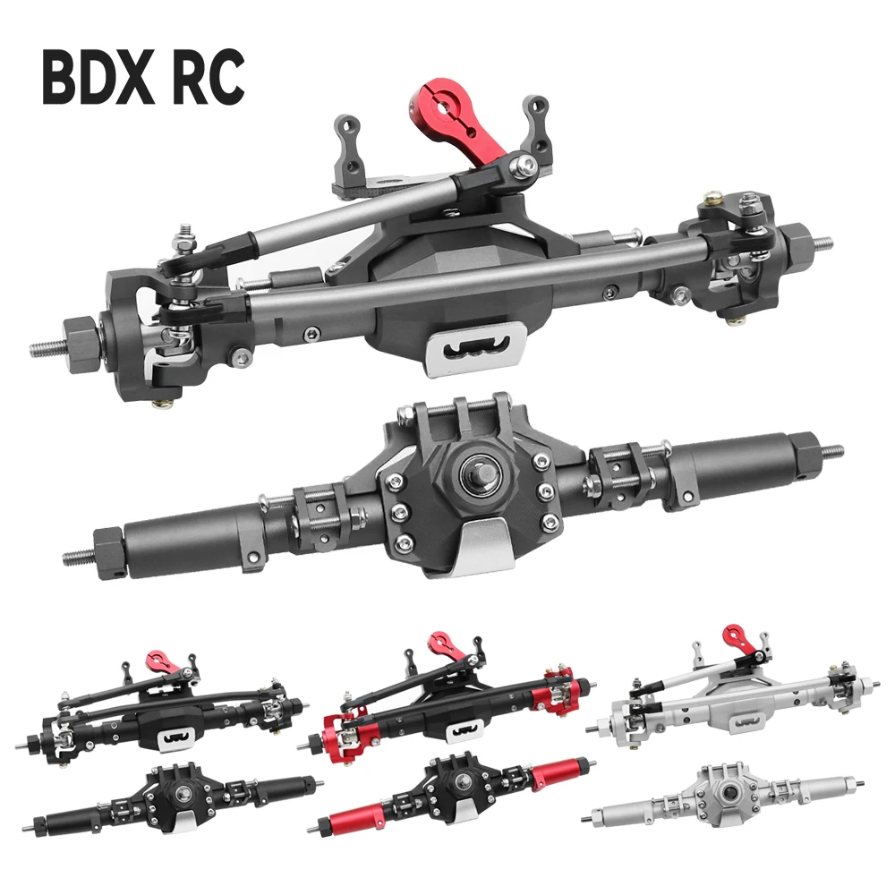 Kompletna przednia i tylna oś ze stopu aluminium w kształcie rombu CNC do ciężarówki gąsienicowej 1/10 RC Axial SCX10 II 90046 90047