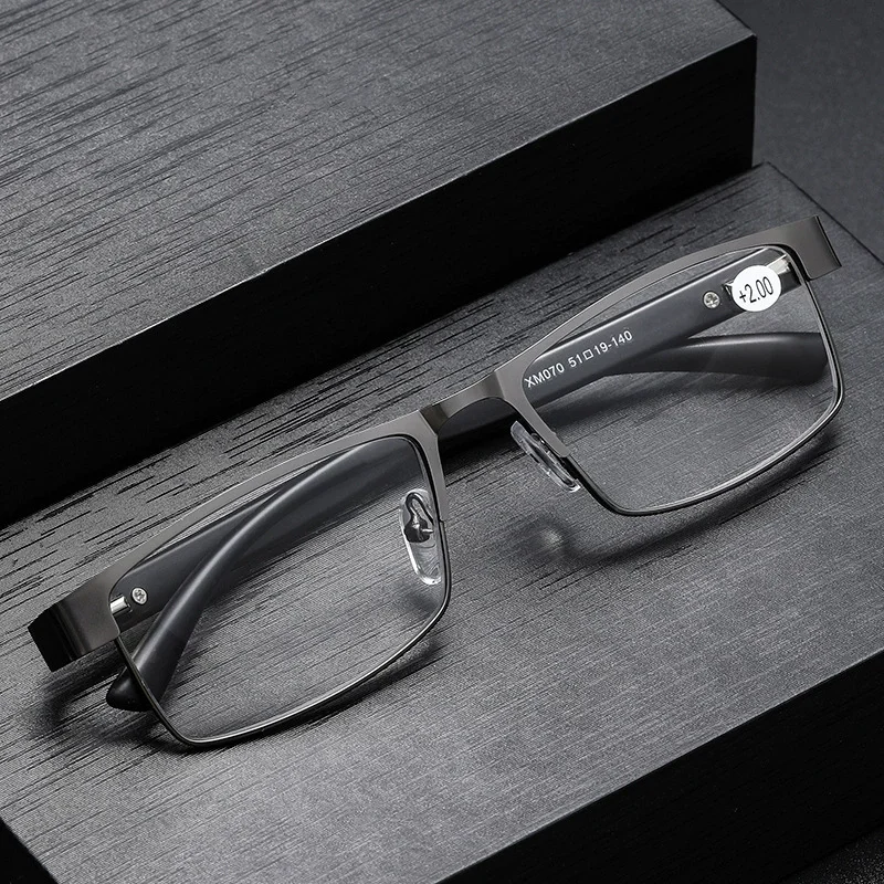 

2025 new high-end reading glasses for elderly fashion reading mirror metal anti-blue light(DS-J170)