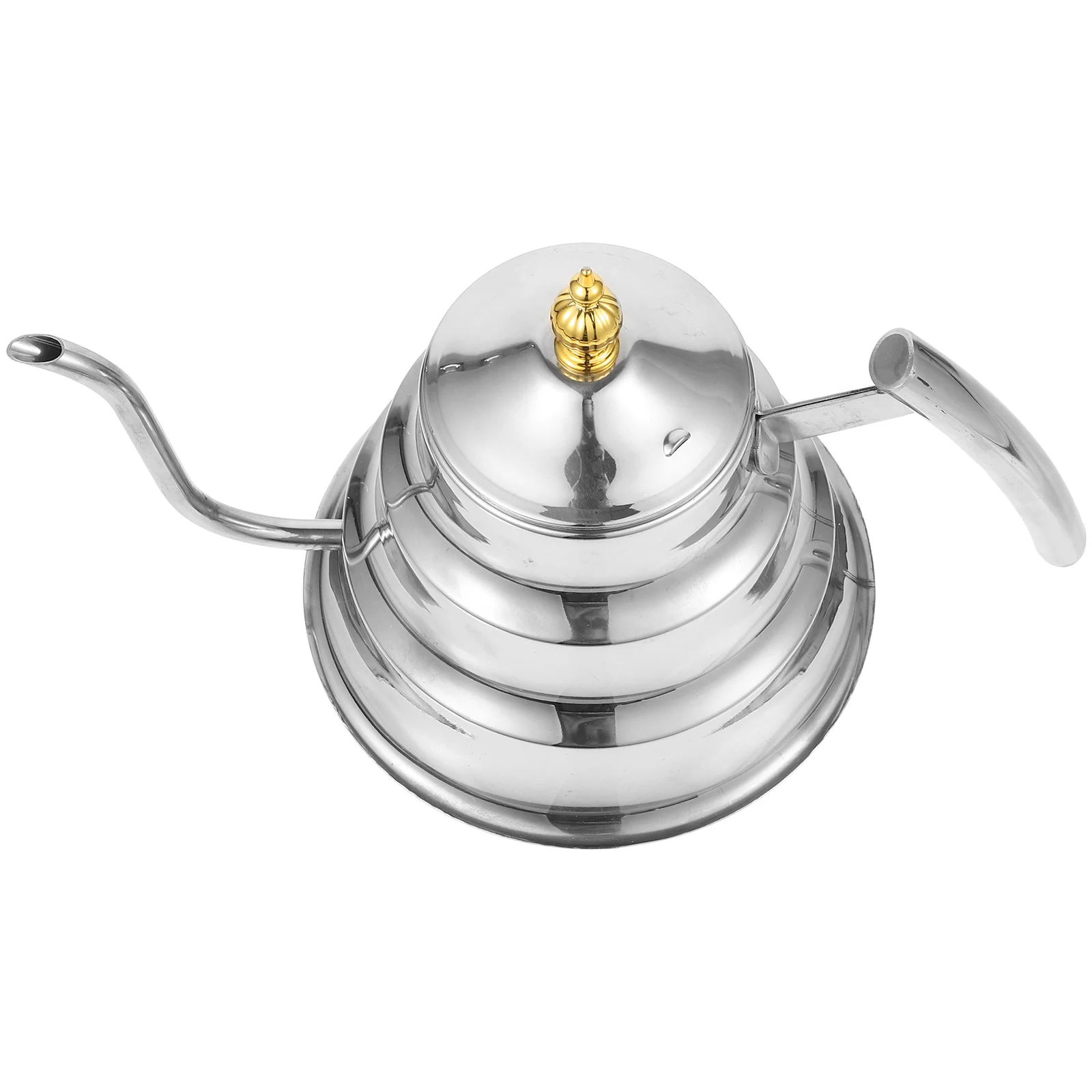 

Stainless Steel Tea Kettle Long Spout Handle Built-In Filter For Home Office Kitchen Use Portable Metal Teapot Tea Pitcher