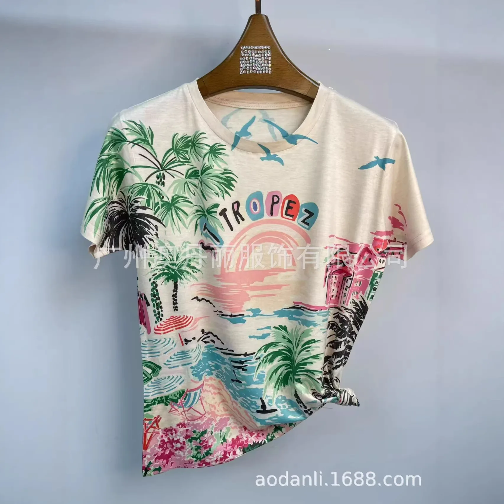 2026 Cartoon Printed Short Sleeve T Shirts Women Clothes Vintage Style Casual Horse Pattern Female Summer Tops Женская Одежда