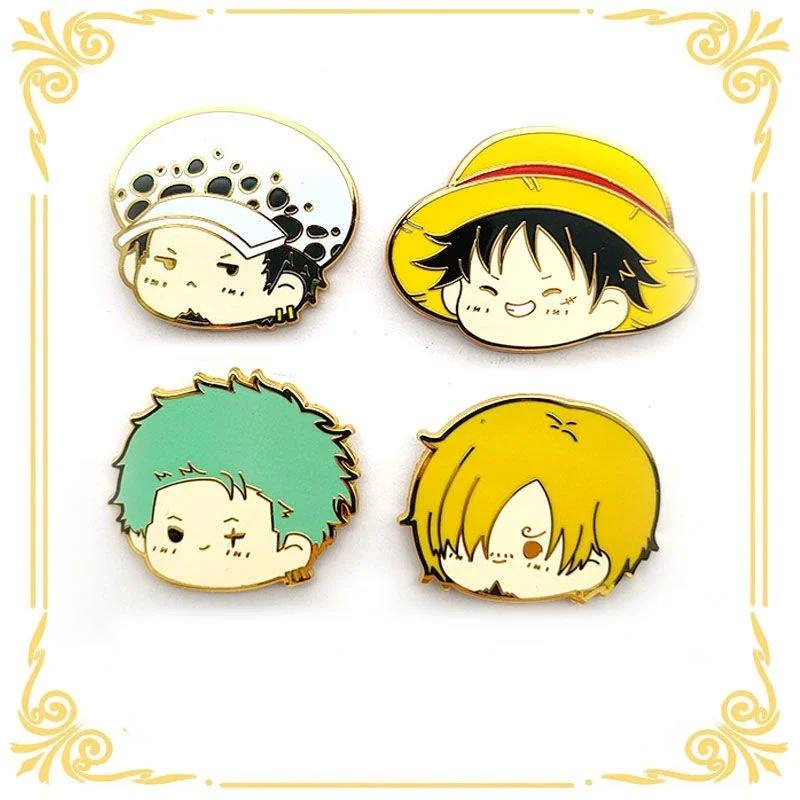 

Japanese Anime Cute Pirate Ninjas Pins Enamel Anime Badges Cosplay Accessories Pins Metal Badge Button Brooch Collection Gift