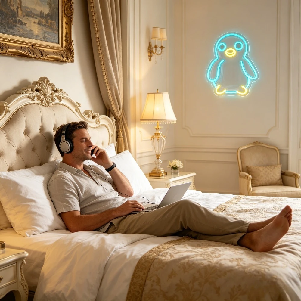 Cute Penguin Neon Sign LED Ani - огляд і ціна Baby Nursery Colors