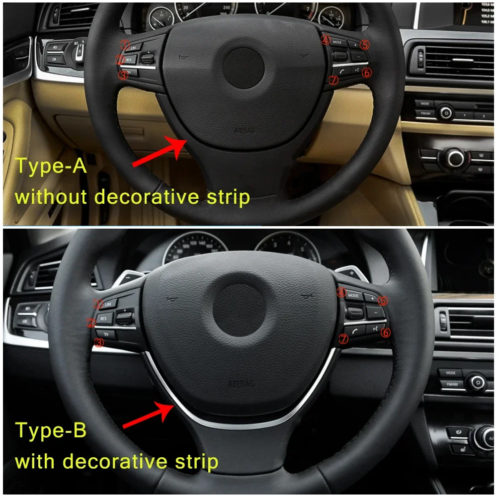 For BMW F10 F07 F06 F20 F30 F32 F01 F02 F25 F26 ABS Chrome Button Cover Car Interior Accessories Styling Trim Car accessories