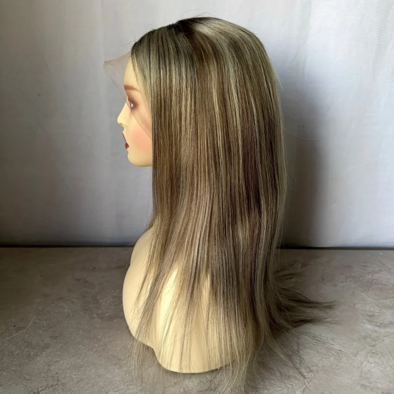 شقراء مستقيم HD الدانتيل الباروكة الأمامية 13x4 الدانتيل شعر مستعار أمامي شعر الإنسان الرماد شقراء ملونة 13x4 الدانتيل الشفاف الجبهة الباروكات للنساء #4