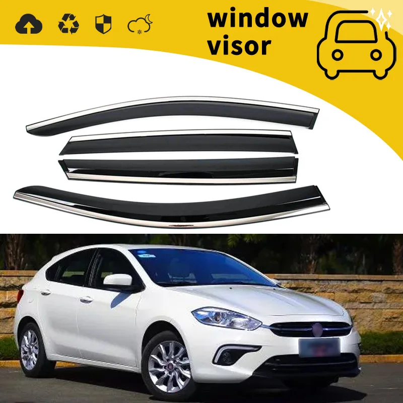 Suitable for 14 Fiat Ottimo car door rain shields, window rain brows and rain shield decoration