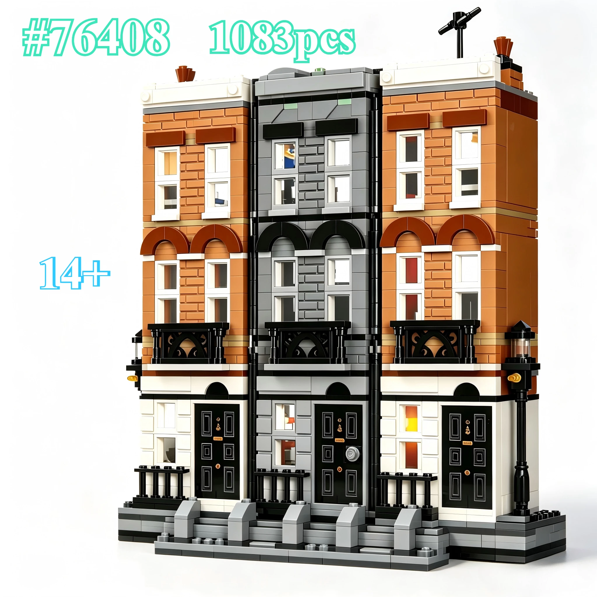 Juego de Bloques de Construcción Cuadrados Muy Atractivos 76408, Aptos para Regalos de Cumpleaños, Compatibles con Piezas Lego, 1083 Piezas