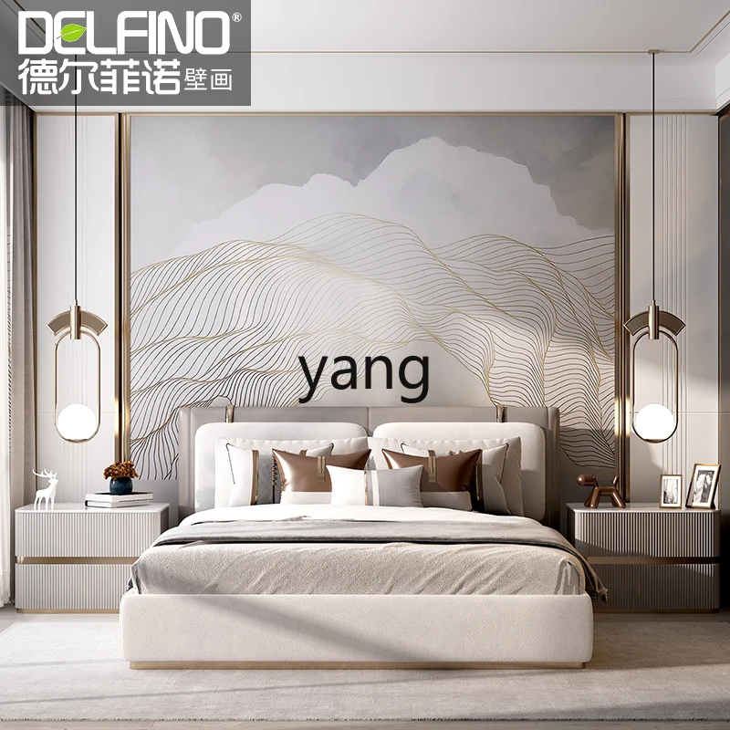 

LH Seamless Wall Fabric Modern Minimalist Wallpaper Sofa Living Room Bedroom Wallpaper TV Background