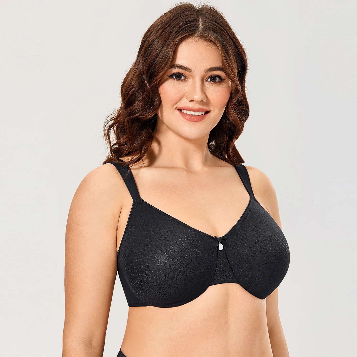 Delimira Women's Sheer Minimizer Bra Plus Size Support Underwired Everyday Bra