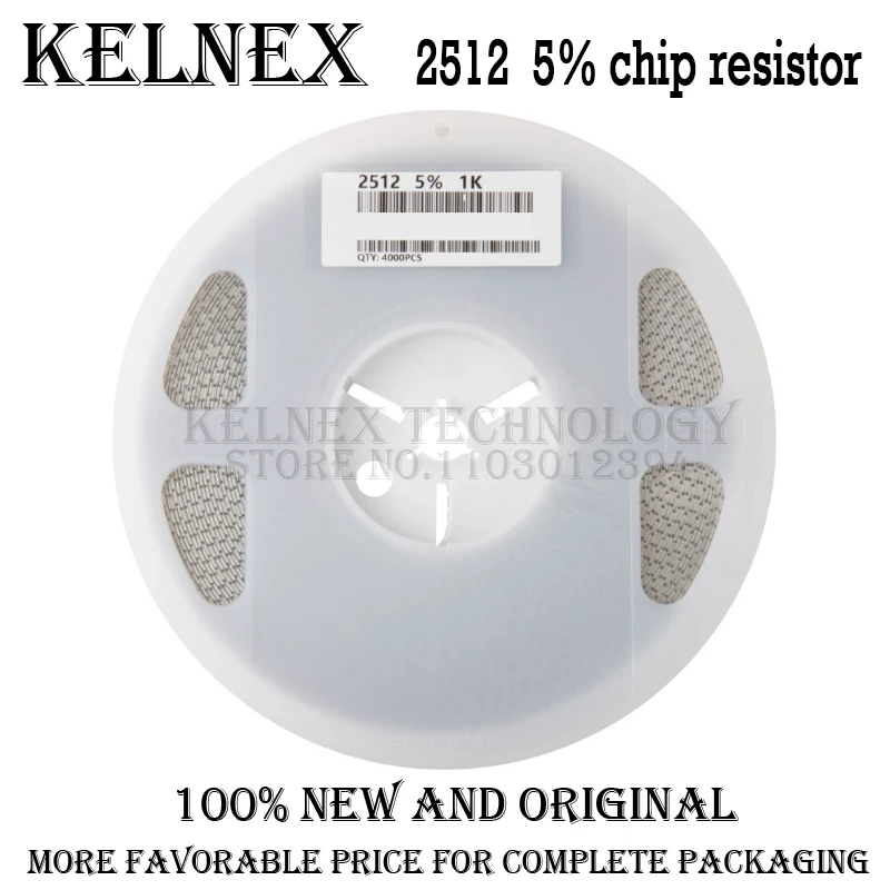 4000PCS 5% 1W 2512 SMD Chip Resistor 0R ~ 10M 1K 2.2K 10K 100K 220K 0R 1R 10R 100R 150R 220R 330R 470R 1M 0 1 10 100 150 220 Ohm