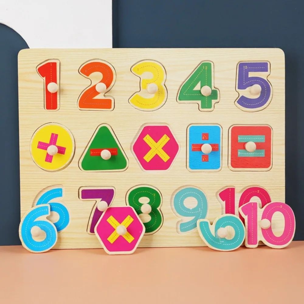 

Cartoon Grasp Boards 3D Wooden Puzzle Animal Alphabet Scratch Board Puzzle Traffic Digit Montessori Learning Toy Children