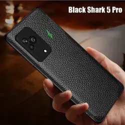 For Xiaomi Black Shark 5 RS Genuine Leather Phone Case For Black Shark 5 Pro Ultra Slim Lens Protective Cover For Black Shark 5