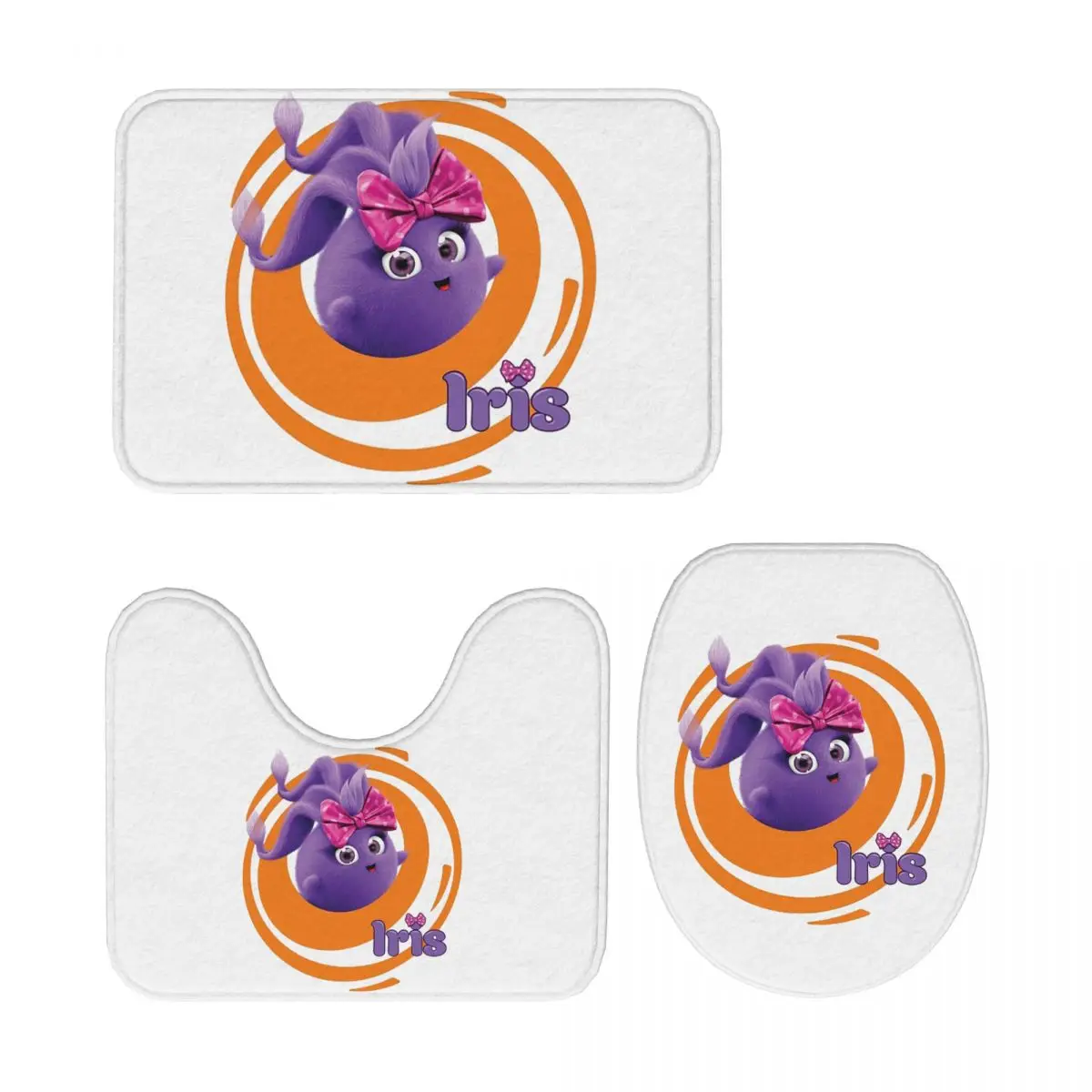 

Солнечные кролики, 3-х предметный коврик для ванной, набор для ванной комнаты, крышка для унитаза, домашний декор, нескользящий ковер, напольный коврик