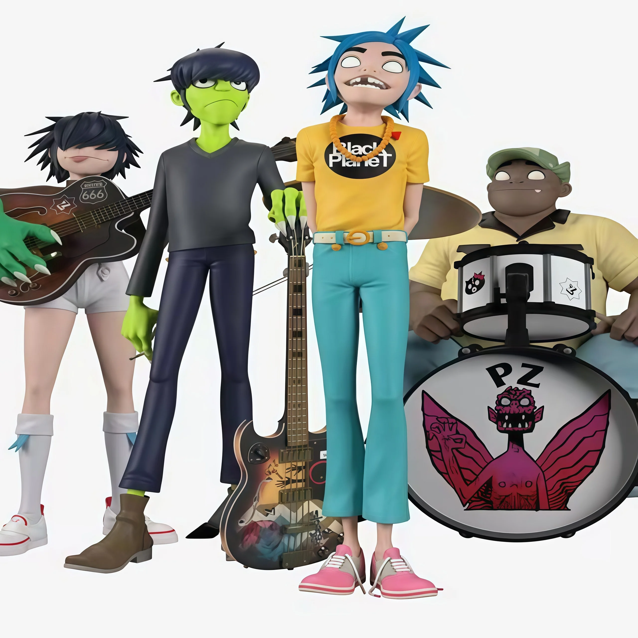 New Gorillaz Band Action Figure Rock Band Member Figurine 2d Noodle Murdoc Russel Model Doll Figures Toys Collect Hobbies Gifts