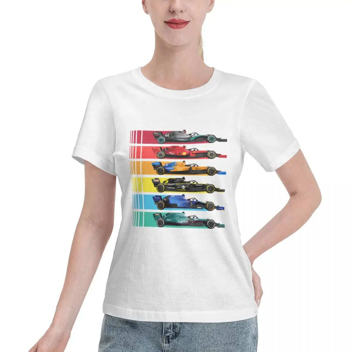 No Shrink Formula Racing Cars 2023 Women's T-shirt Street Shooting Everyday Tee