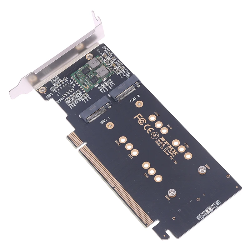 1PCS m.2 X16 TO 4X NVME PCIE3.0 GEN3 X16 TO 4*NVME RAID CARD PCI-E VROC CARD RAID Hyper M.2X16 M2X16 4X X4 NVME*4 RAID