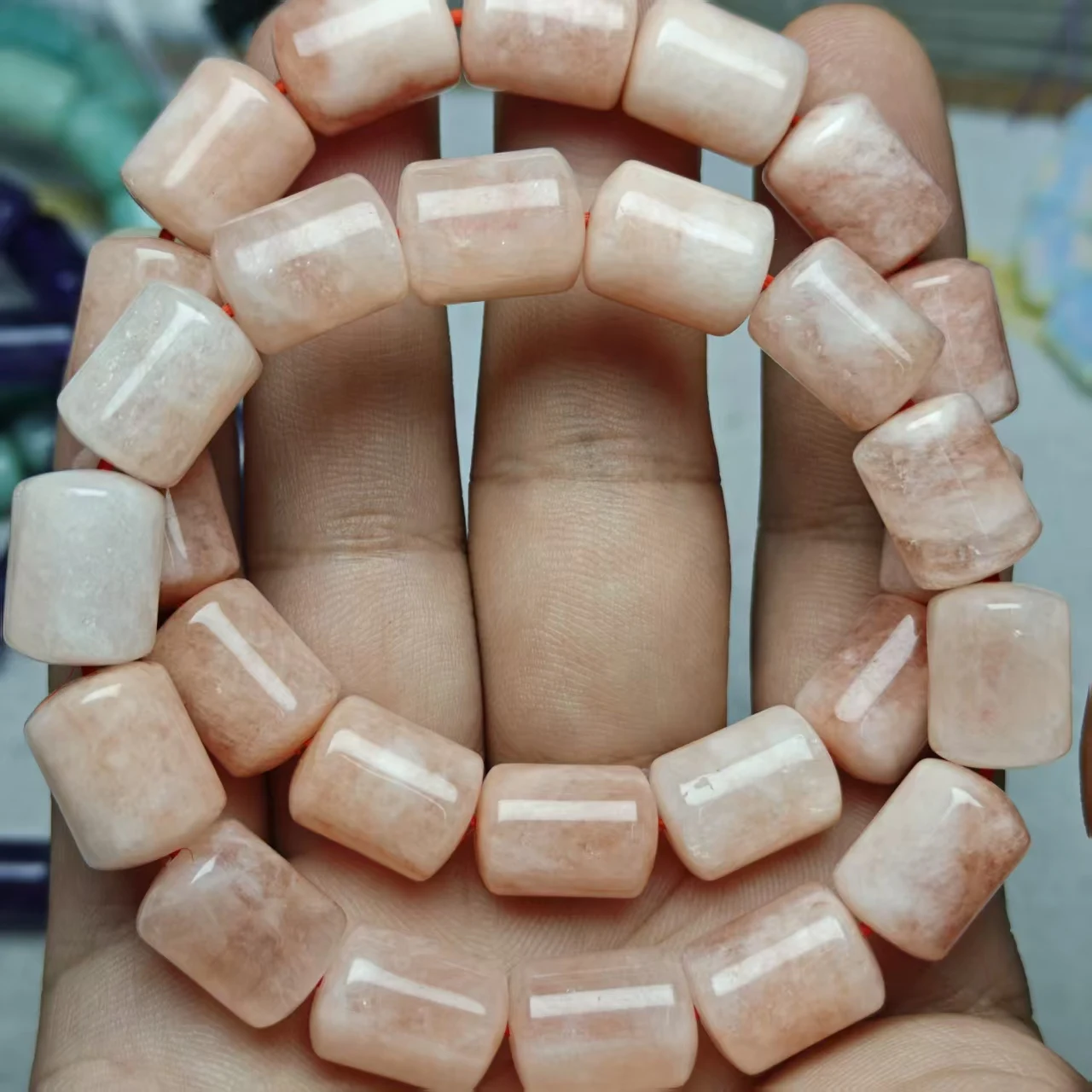 Xingyu Natürliche AAA Amazonit Amethyst Unakite Rhodonit Quarz Fassperlen Glatte Runde Schmuckherstellung Design DIY Armband Geschenk – Detail 4