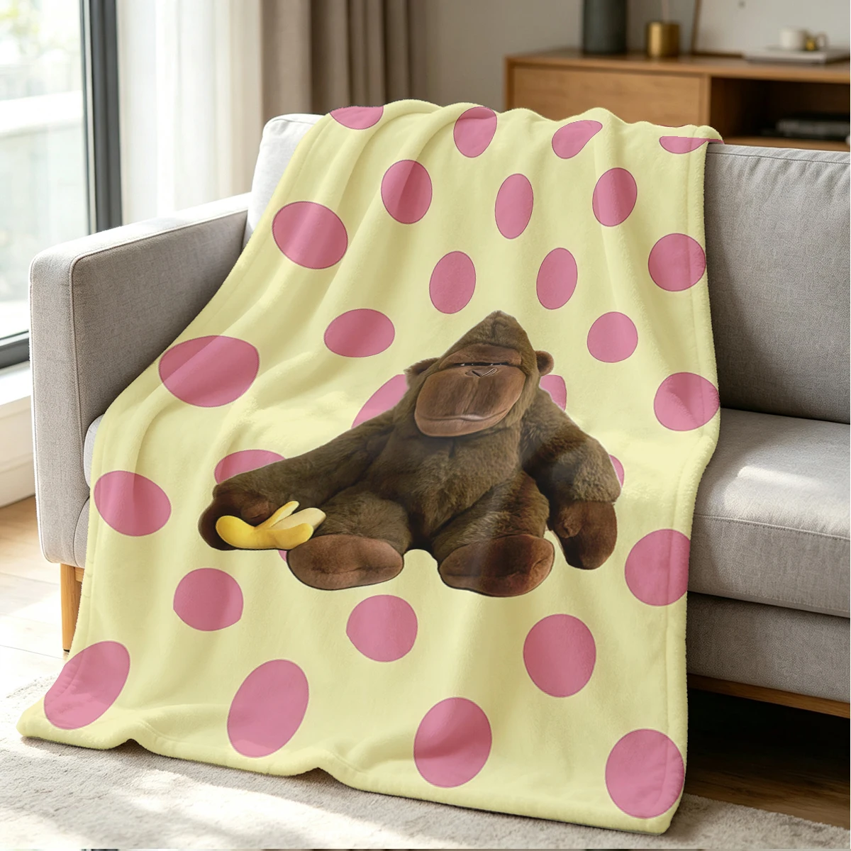 Banana Buddy Blanket Soft Cozy Throw for Sofa Bed Festive Holiday Decor Gift for Kids and Adults,Lightweight and Warm