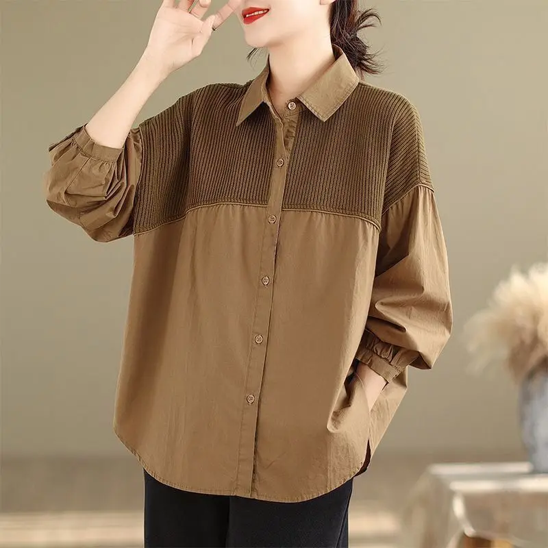 

Повседневный женский длинный воротник све irt, свободный крой, утягивающий топ, весна-осень, новое поступление, топ