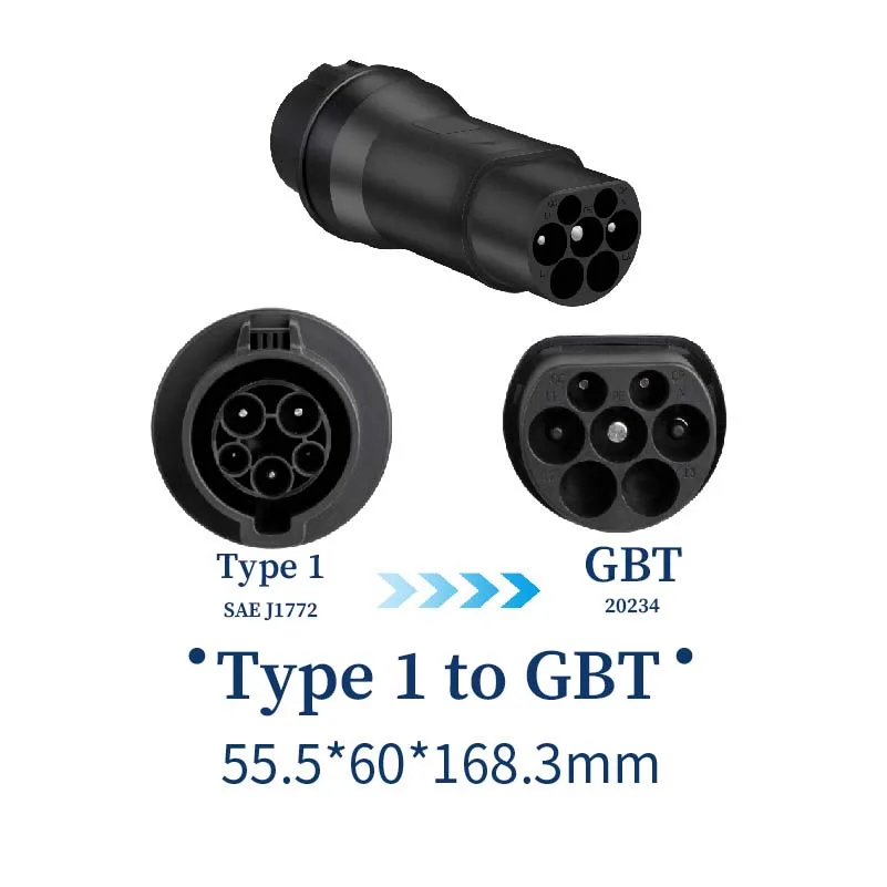 Teschev EV Adapter Type 1 J1772 to GBT 32A EVSE Charger Connector Electric Vehicle Cars Charging Converters