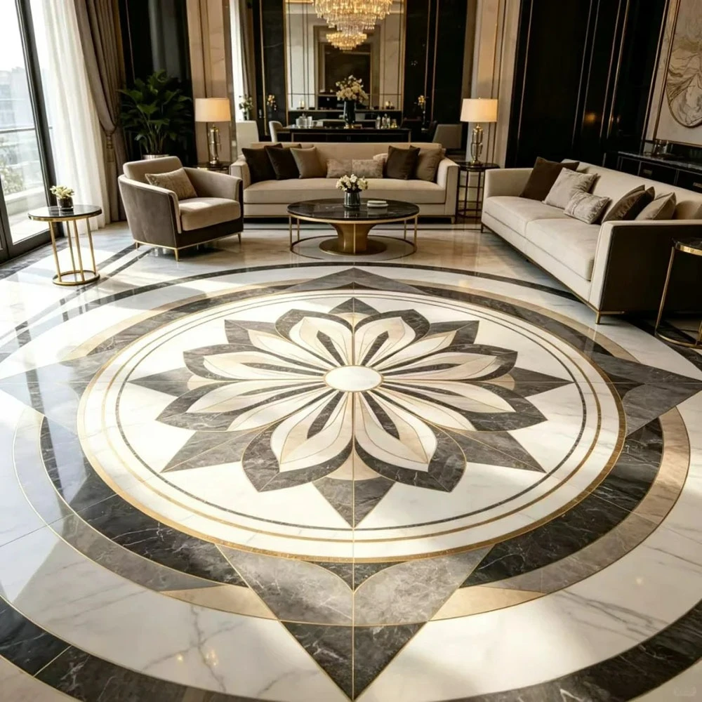 Round Heart Art Tile  Nordic Floor  Puzzle Porch Kitchen And Bathroom Restaurant  Whole Body Parquet