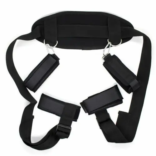 

Open Leg Spreader Straps Bed Restraints Bondage Handcuffs Ankle Cuffs Slave BDSM