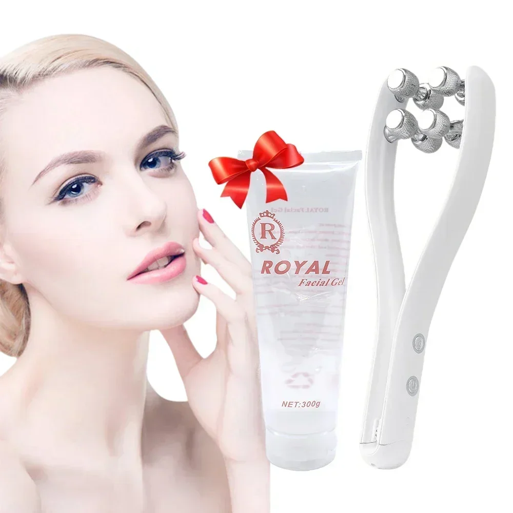 

EMS Beauty Instrument Face Slimming Massager Microcurrent Facial Lifting Firming RF Skin Tighten Anti Aging Wrinkle Roller Stick