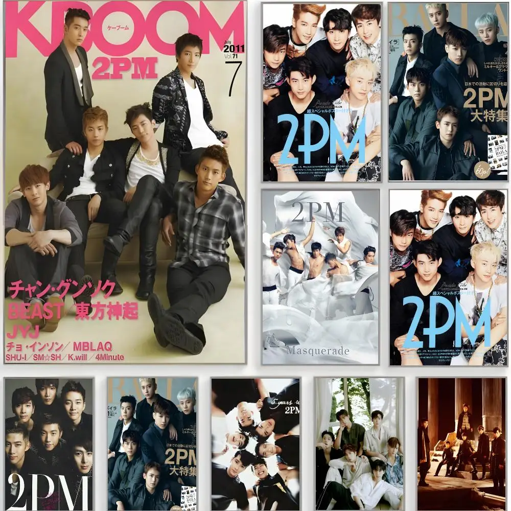 kpop group 2-2pm Poster Classic Wall Art  Home Decor  Peel and Stick Unframed