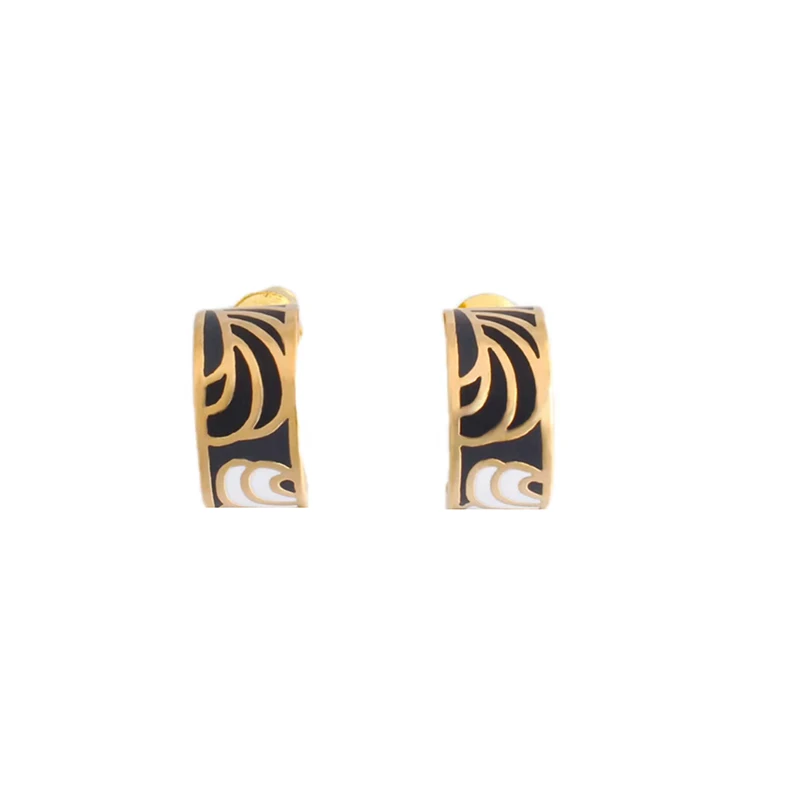 Color Culture  New Arrival High Quality  Women Enamel  Filled Color Design  Earrings