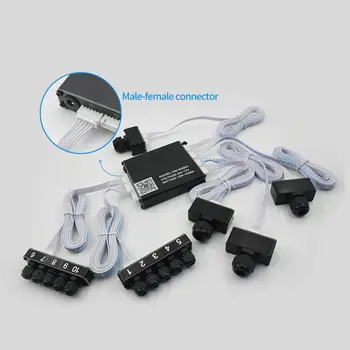 12V車載星空頂光纖分支機流星APP藍牙彩色閃爍天花板改裝光源天窗汽車氛圍星空燈 8 最佳銷售 星光頂篷套件 - №7