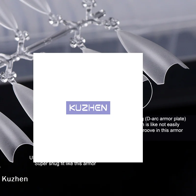 Clear False Nails Super D Arc Long Nails Press On Nail Full Cover Gel Tips Nail Art Capsule Nail Extensions Nail Art Salon DIY