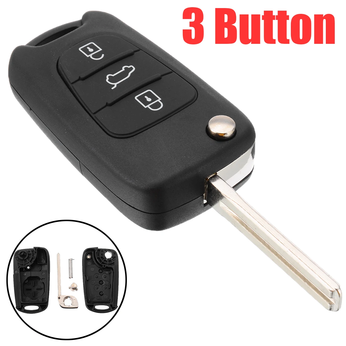 

New Arrival Car Key Case Cover 3 Button Remote Key Fob Shell For Kia Ceed Picanto Sportage For Hyundai I20 I30 Ix35