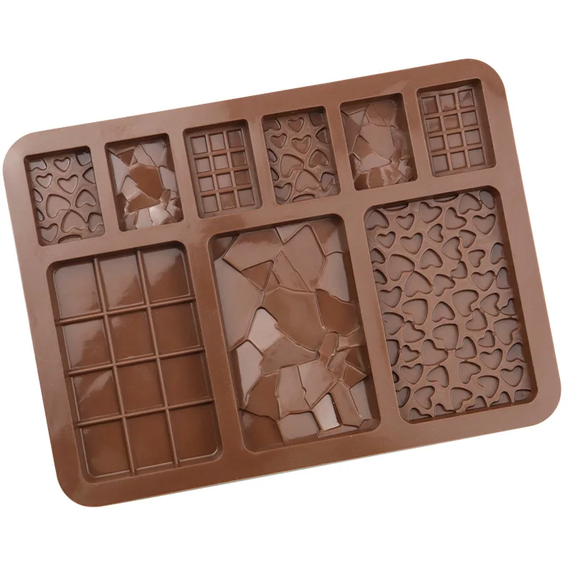 Silicone Chocolate Mold Jelly Block 9 Cavity Bar Mold Epoxy Ice Tray Fondant Cake Decorating Candy Tool Kitchen Baking Supply