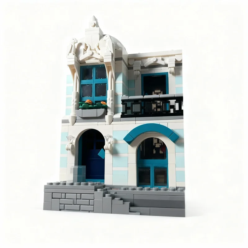 973 قطعة من مكعبات البناء النمطية لنموذج منزل مدينة، ألعاب تجميع إبداعية، هدايا عيد الميلاد