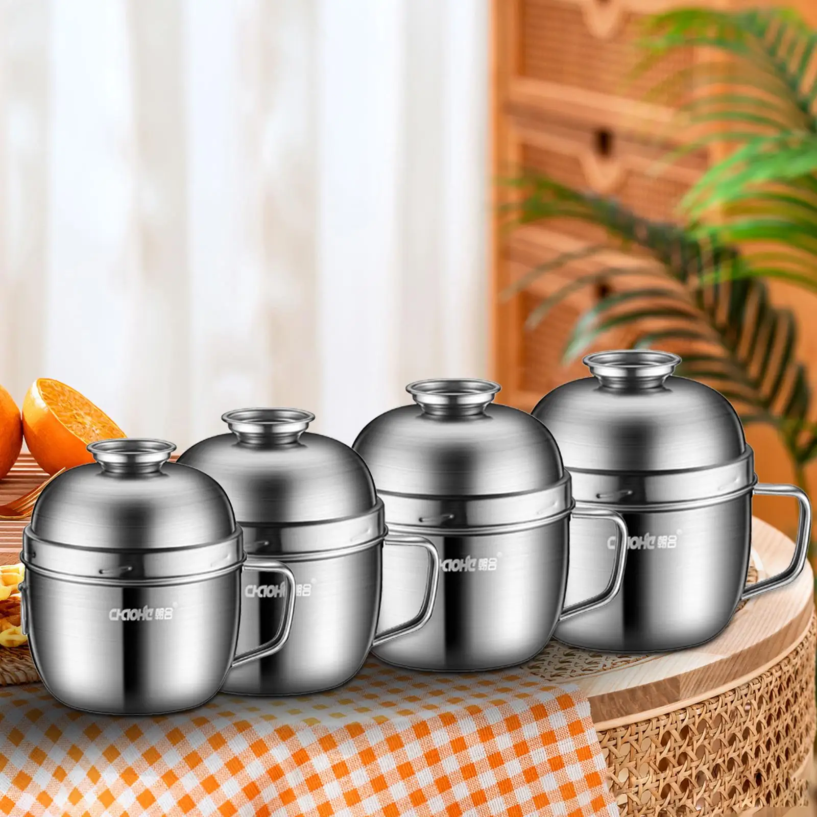 

Ramen Bowl Gift Food Grade Easy Grip Easy to Clean Food Container Stainless Steel Soup Bowl for Home Office Travel Dorm College