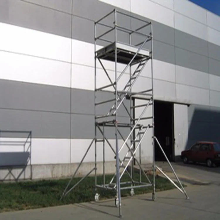 4.5m platform 5.5m guardrail double width aluminum scaffolding tower for sale